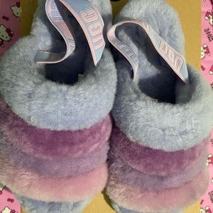 fluff yeah slide purple ugg slippers